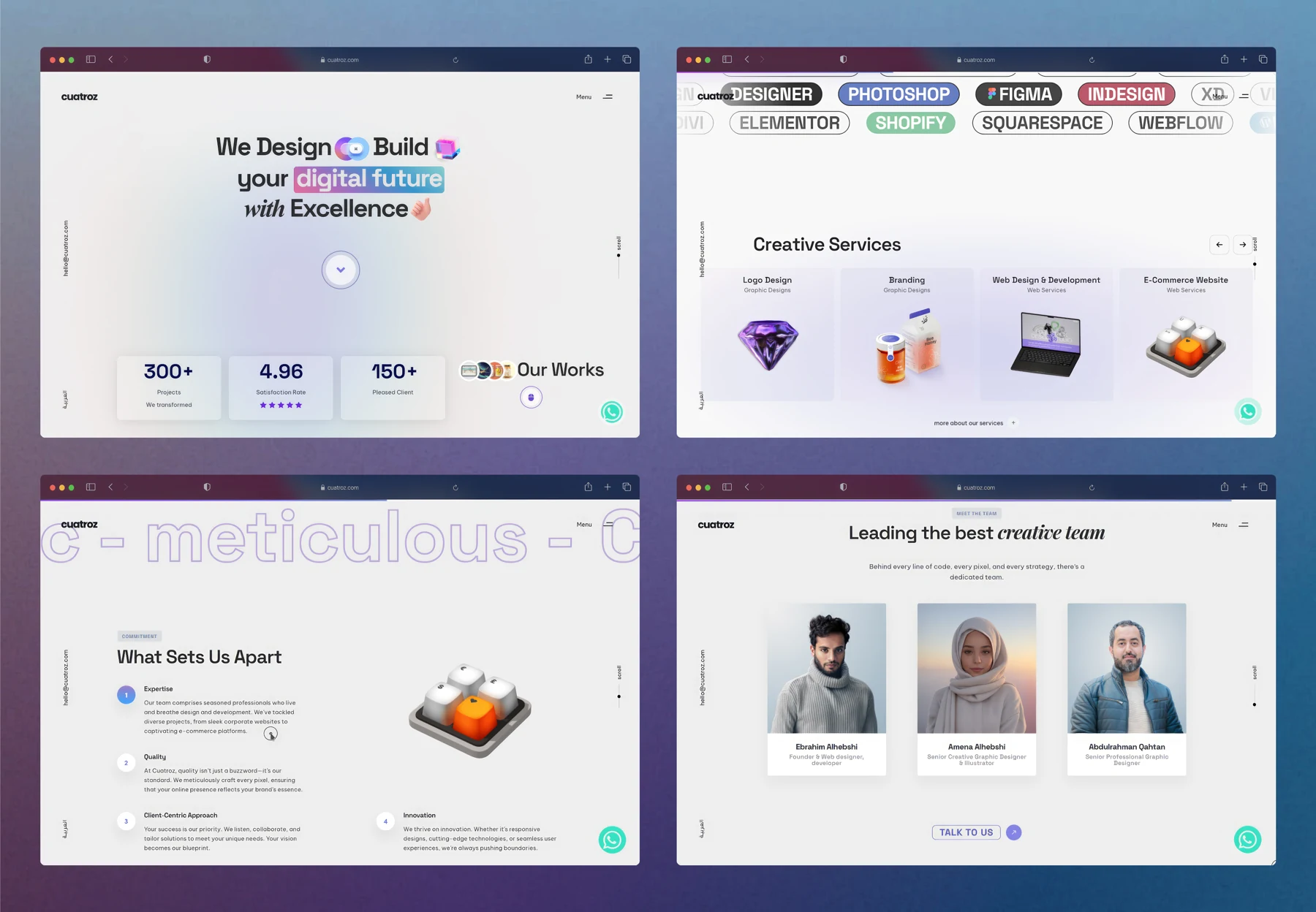 Cuatroz website detail 1